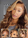 Honey Blonde Highlights 3D Body Wave Wig 5x5 13x4 13x6 Full Lace Frontal Human Hair Wigs - KissLove Hair