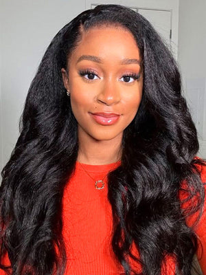 [Clearance Sale] Kinky Straight Hair 13x6/6x4.5 Lace Frontal Wig
