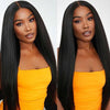 [Wear & Go] Bleached Knots Glueless Lace Wig Light Yaki Straight 6x6 Lace Front Wigs