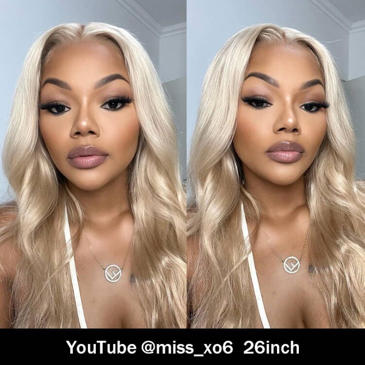Ash Blonde 3D Body Wave / Straight Hair 4x4 5x5 Pre-Cut Lace Front Human Hair Wigs- KissLove Hair