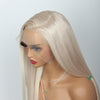 Bone Straight Ash Blonde Wig 13x4 13x6 HD Transparent Lace Human Hair Wigs