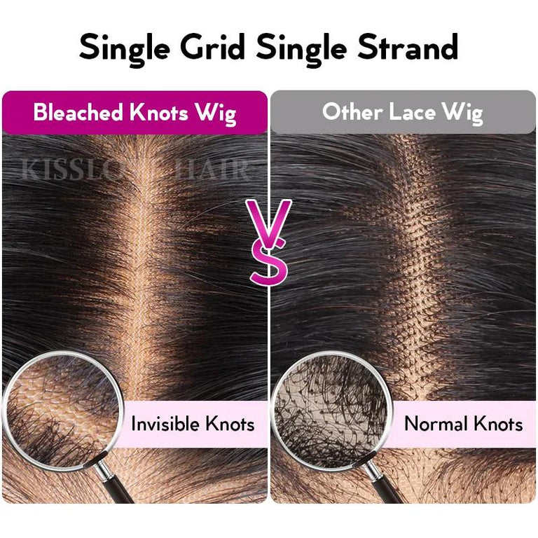 bleached knots vs no-bleached knots - kisslovehair
