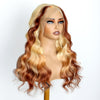 Blonde Brown Ombre Wig 3D Body Wave 13x4 HD Lace Frontal Human Hair Wigs - KissLove Hair