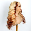 Blonde Brown Ombre Wig 3D Body Wave 13x4 HD Lace Frontal Human Hair Wigs - KissLove Hair