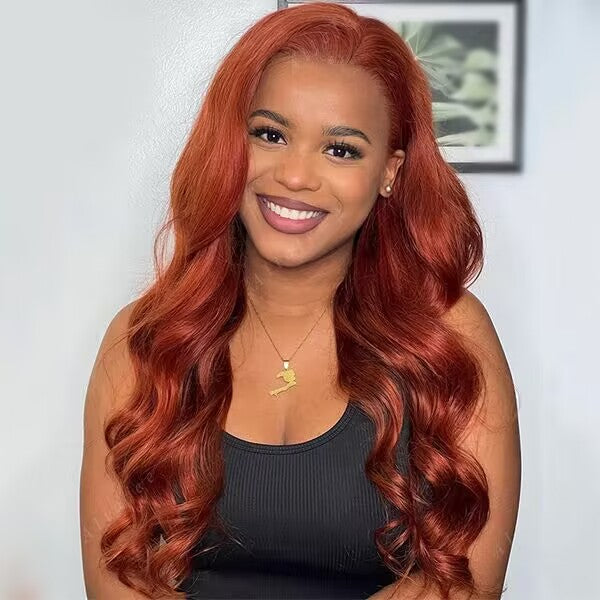 BOGO KissLove Copper Brown 5x5 13x4 Lace Front Wig Body Wave & Jerry Curly Hair