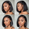 [Glueless Wig] Black Bob Wig Side Part 13x5x1 Mini Lace Wig Straight Human Hair Wigs - KissLove Hair