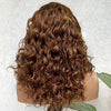 Egg Roll Curly P4/27 Highlight 13x4 HD Transparent Lace Frontal Wigs 14A Human Hair