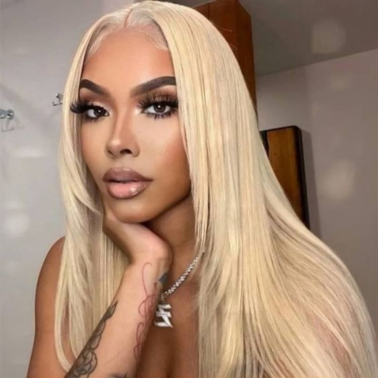 [Flash Deal] Ash Blonde 3D Body Wave Pre-Cut 4x4 5x5 Lace Front Human Hair Wigs