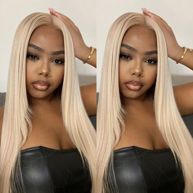 [Flash Deal] Ash Blonde 3D Body Wave Pre-Cut 4x4 5x5 Lace Front Human Hair Wigs