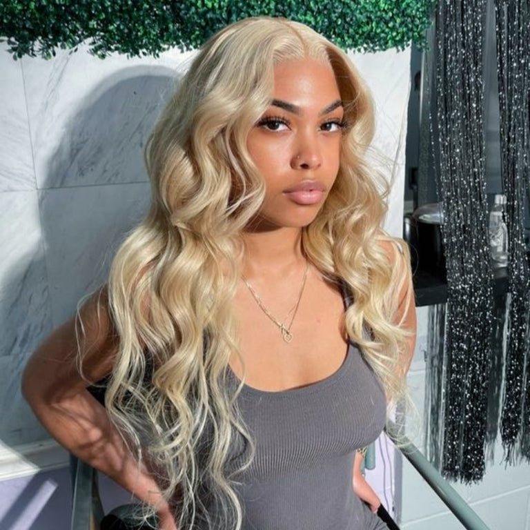 [Flash Deal] Ash Blonde 3D Body Wave Pre-Cut 4x4 5x5 Lace Front Human Hair Wigs
