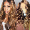 Full Lace Wig Highlight 3D Body Wave Human Hair Wigs - KissLove Hair