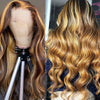 Full Lace Wig Highlight 3D Body Wave Human Hair Wigs - KissLove Hair