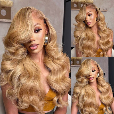 Honey Brown Wig 4x4 13x4 Lace Wigs Body Wave Virgin Human Hair Wigs - KissLove Hair