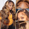 Full Lace Wig Highlight 3D Body Wave Human Hair Wigs - KissLove Hair