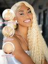 613 Blonde Hair 13x6 HD Lace Front Wig Deep Wave Pre Plucked Bye Bye Knots Wig - KissLove Hair