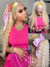 613 Blonde Hair 13x6 HD Lace Front Wig Deep Wave Pre Plucked Bye Bye Knots Wig - KissLove Hair