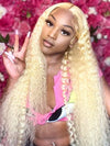 613 Blonde Hair 13x6 HD Lace Front Wig Deep Wave Pre Plucked Bye Bye Knots Wig - KissLove Hair