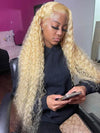 613 Blonde Hair 13x6 HD Lace Front Wig Deep Wave Pre Plucked Bye Bye Knots Wig - KissLove Hair