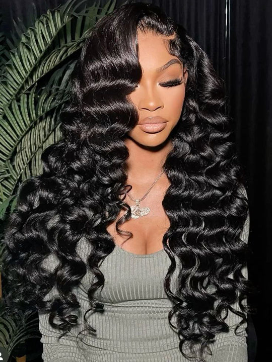 13x6 Full Lace Wig Crimped Hair 14A Virgin Human Hair Wigs