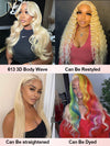 5*5 6*6 HD Lace Wigs 613 Blonde Hair 3D Body Wave Brazilian Virgin Human Hair Wigs - Kisslove Hair