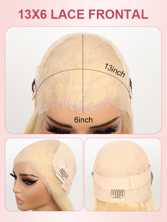 613 Blonde Hair Deep Wave 13*6 HD Lace Human Hair Wigs- KissLove Hair