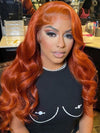 13x6 HD Lace Front Wig Ginger 3D Body Wave Brazilian Human Hair Lace Wigs - KissLove Hair