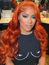 13x6 HD Full Lace Frontal Wig Ginger Color 3D Body Wave Brazilian Human Hair Lace Wigs - KissLove Hair