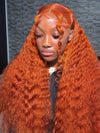 Ginger Deep Wave Wig Full 13x6 Lace Frontal Virgin Human Hair Wigs - KissLove Hair