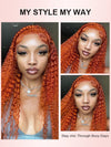 Ginger Deep Wave Wig Full 13x6 Lace Frontal Virgin Human Hair Wigs - KissLove Hair