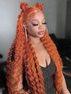 Ginger Deep Wave Wig Full 13x6 Lace Frontal Virgin Human Hair Wigs - KissLove Hair