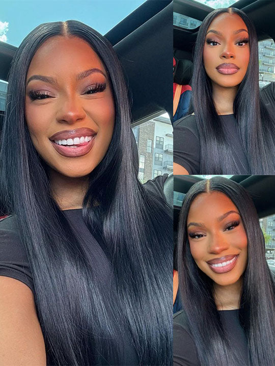 13x6 HD Lace Front Wig Brazilian Bone Straight Long Human Hair Wigs 40 Inch - KissLove Hair