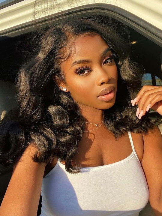 [2 Wigs=$199] Wear & Go Pre Cut 6x4.5 Kinky Straight Wig & Glueless 13x6 Full Lace Frontal Body Wave Wig