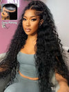 13x6 Lace Frontal Wig Deep Wave 36 38 40 Inch Ear to Ear Full Lace Frontal Long Human Hair Wigs - KissLove Hair