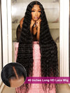 38 40 Inches Long Wig Loose Deep Wave Virgin Human Hair 13x4 Lace Frontal Wigs - KissLove Hair
