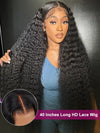 40 Inches Long Wig Deep Wave Virgin Human Hair 13x4 Real HD Lace Frontal Wigs - KissLove Hair