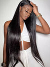 40 Inch 13x4 HD Lace Wig Bone Straight Long Human Hair Wigs Pull&Go Glueless Wig - KissLove Hair