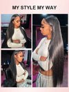 40 Inch 13x4 HD Lace Wig Bone Straight Long Human Hair Wigs Pull&Go Glueless Wig - KissLove Hair
