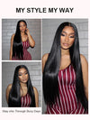40 Inch 13x4 HD Lace Wig Bone Straight Long Human Hair Wigs Pull&Go Glueless Wig - KissLove Hair