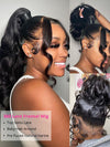 KissLove Glueless Invisi-Drawstring 360 Lace Wig Body Wave Pre Everything Kinky Edge Lace Frontal Wigs - KissLove Hair