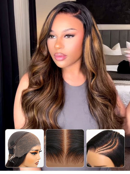 [2 Wigs 24]Ash Blonde Color & P1B/30 Brown Balayage Body Wave Wig