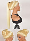 Kisslove 613 Blonde Straight Hair Invisi-Drawstring 360 Lace Frontal Wig Glueless Colored Human Hair Wig