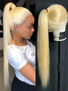 Kisslove 613 Blonde Straight Hair Invisi-Drawstring 360 Lace Frontal Wig Glueless Colored Human Hair Wig