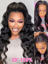 Kisslove Pre Plucked Yaki Body Wave Wig Snug Fit Invisi-Drawstring 360 Lace Wig with Newborn Hairline
