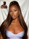 Kisslove Pre-Everything Chocolate Brown Wig 360 Lace Wig Straight Human Hair Wigs - KissLove Hair