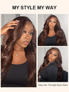 Kisslove Pre-Everything Upgraded Chocolate Brown Wig 3D Body Wave 360 Lace Wigs Human Hair - KissLove Hair
