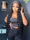 40 Inch 13x6 HD Lace Front Wig Loose Deep Wave Pre Plucked Glueless Long Human Hair Wigs - KissLove Hair