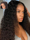 [4C Wig] Kinky Edges Hairline 13x4 13x6 HD Lace Front Wigs Water Wave Long Wigs - KissLove Hair