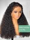 KissloveHair Kinky Curly Snug Fit 360 Lace Wig Kinky Edge Glueless Wig with Invisi Drawstring - KissLove Hair