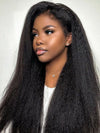 [4C Wig] Kinky Curly Edges Hairline 13x4 13x6 HD Lace Wig Kinky Straight Human Hair Wigs - KissLove Hair