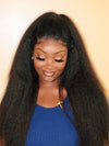 [4C Wig] Kinky Curly Edges Hairline 13x4 13x6 HD Lace Wig Kinky Straight Human Hair Wigs - KissLove Hair